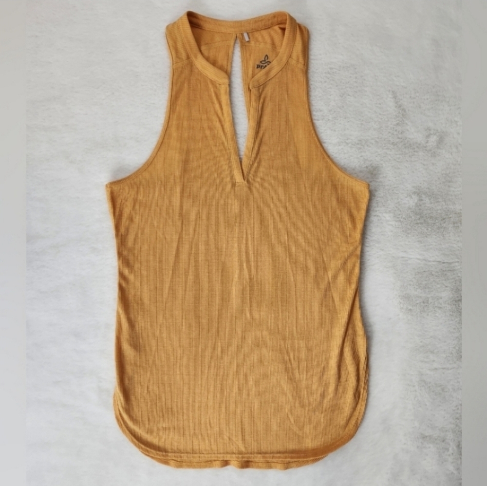 Prana Corazon Tunic in Yellow Orange Mustard Sunflower Color